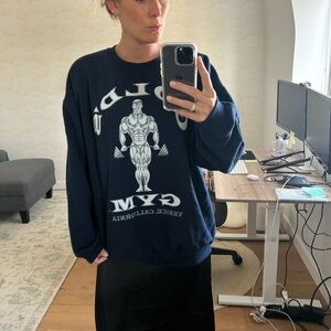 Iconic Venice Beach Gold's Gym Navy Sweatshirt